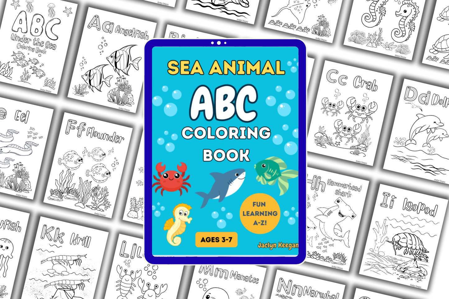 ABC Sea Animal Coloring Book